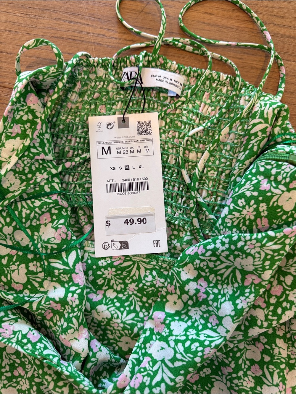 NWT Zara Corsetry-Inspired Floral Dress - M - Picture 4 of 5
